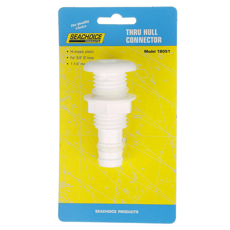 Seachoice Thru-Hull Connector w/ Broad Flange, Fits 3/4 In. ID Hose, 1-1/4 In. Max Hull - 50-18051 - official Seachoice product image 6