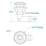 Seachoice 18061 90-Degree Thru Hull Fitting, Fits 3/4 In. ID Hose, 7/8 In. Max. Hull - 18061 - official Seachoice product image 6