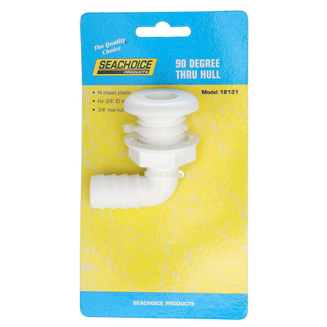 Seachoice 90-Degree Angled Thru-Hull Connector, White Finish, 0.75 in. - 50-18131 - official Seachoice product image 3