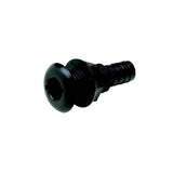 Seachoice 3/4" Black Plastic Thru-Hull w/Broad Flange - 50-18151 - official Seachoice product image 2