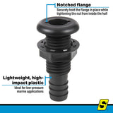 Seachoice 3/4" Black Plastic Thru-Hull w/Broad Flange - 50-18151 - official Seachoice product image 5