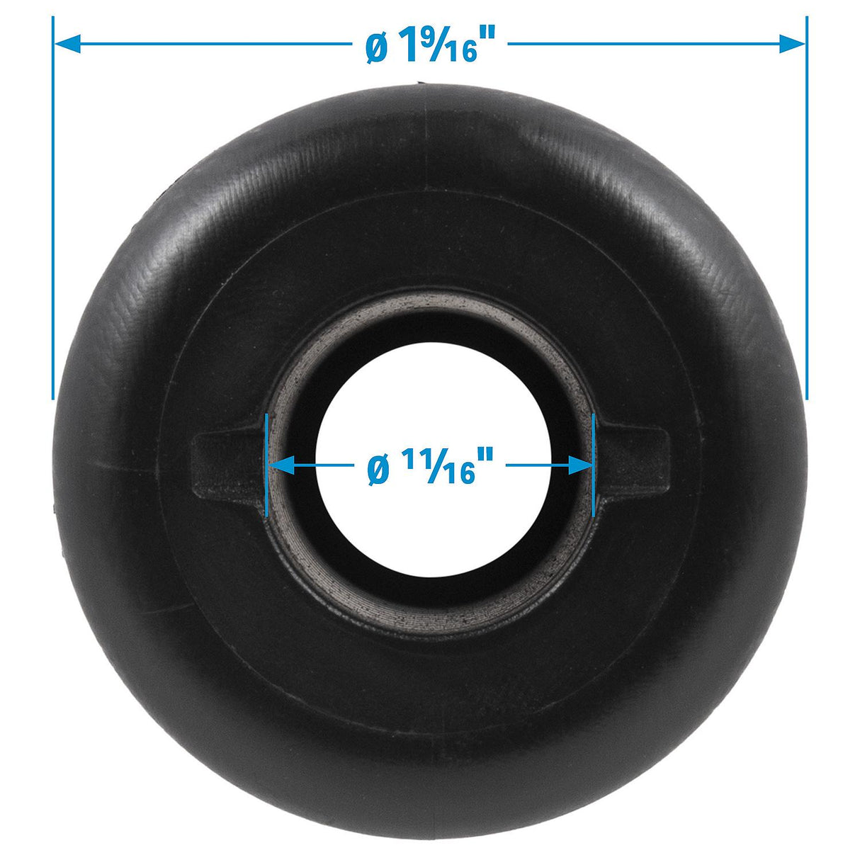 Seachoice 3/4" Black Plastic Thru-Hull w/Broad Flange - 50-18151 - official Seachoice product image 4