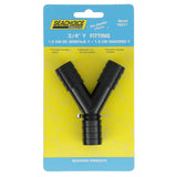 Seachoice 3-Way Y Fitting, Fits 3/4 in. ID Hose, Black Plastic - 18231 - official Seachoice product image 7