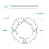 Seachoice Boat Self-Bailing Cockpit Mounted, 2-7/8 In. Scupper Valve Kit - 18261 - official Seachoice product image 2