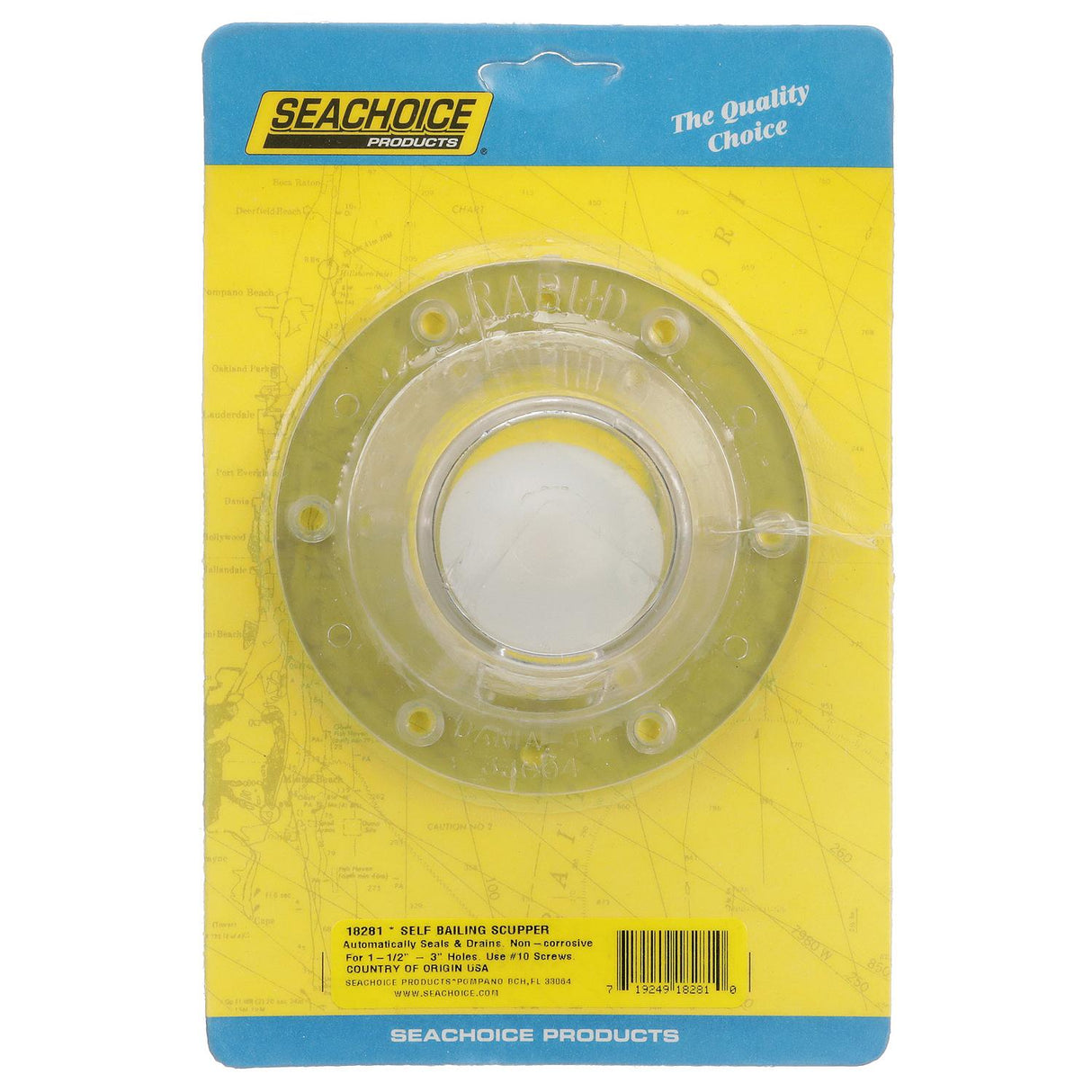 Seachoice Self-Bailing Scupper, Large, Clear, Fits 1.5-3 In. Openings - 18281 - official Seachoice product image 3