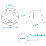 Seachoice Self-Bailing Scupper, Large, Clear, Fits 1.5-3 In. Openings - 18281 - official Seachoice product image 7
