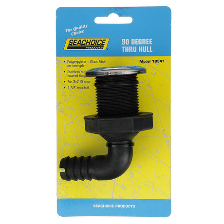 Seachoice 90-Degree Thru-Hull Connector, Fits 3/4 In. ID Hose, 1-3/8 In. Max Hull, White - 50-18541 - official Seachoice product image 6