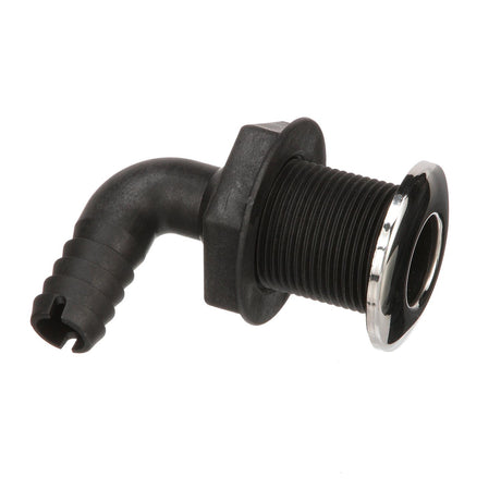 Seachoice 90-Degree Thru-Hull Connector, Fits 3/4 In. ID Hose, 1-3/8 In. Max Hull, White - 50-18541 - official Seachoice product image 7