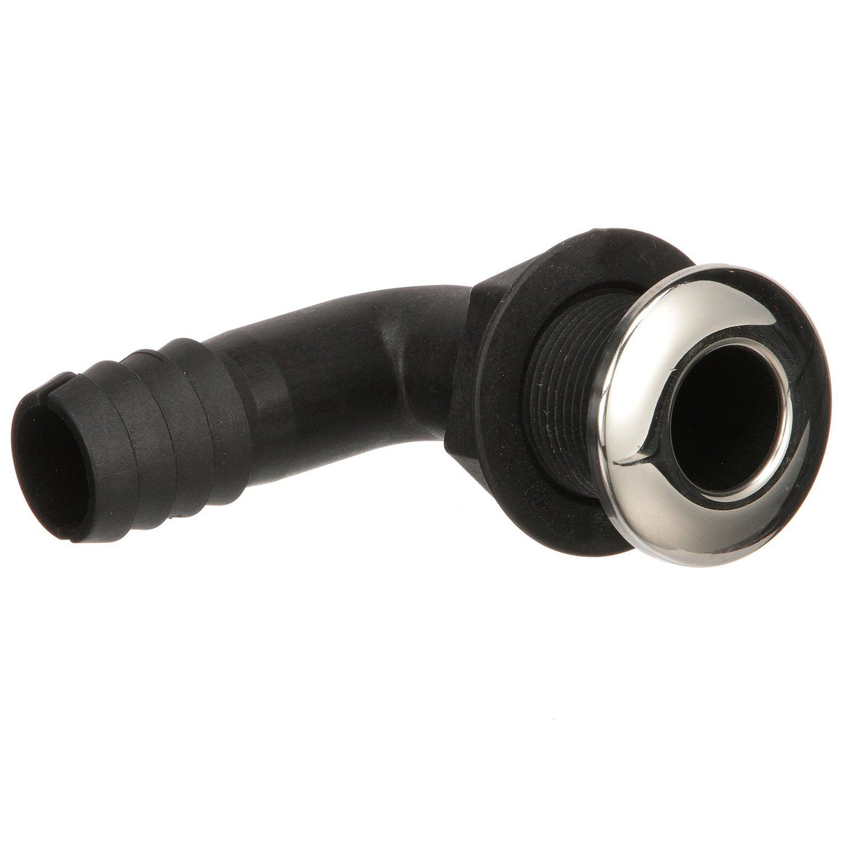 Seachoice 90-Degree Thru-Hull Connector, Fits 1-1/8 In. ID Hose, 1-3/8 In. Max Hull - 50-18561