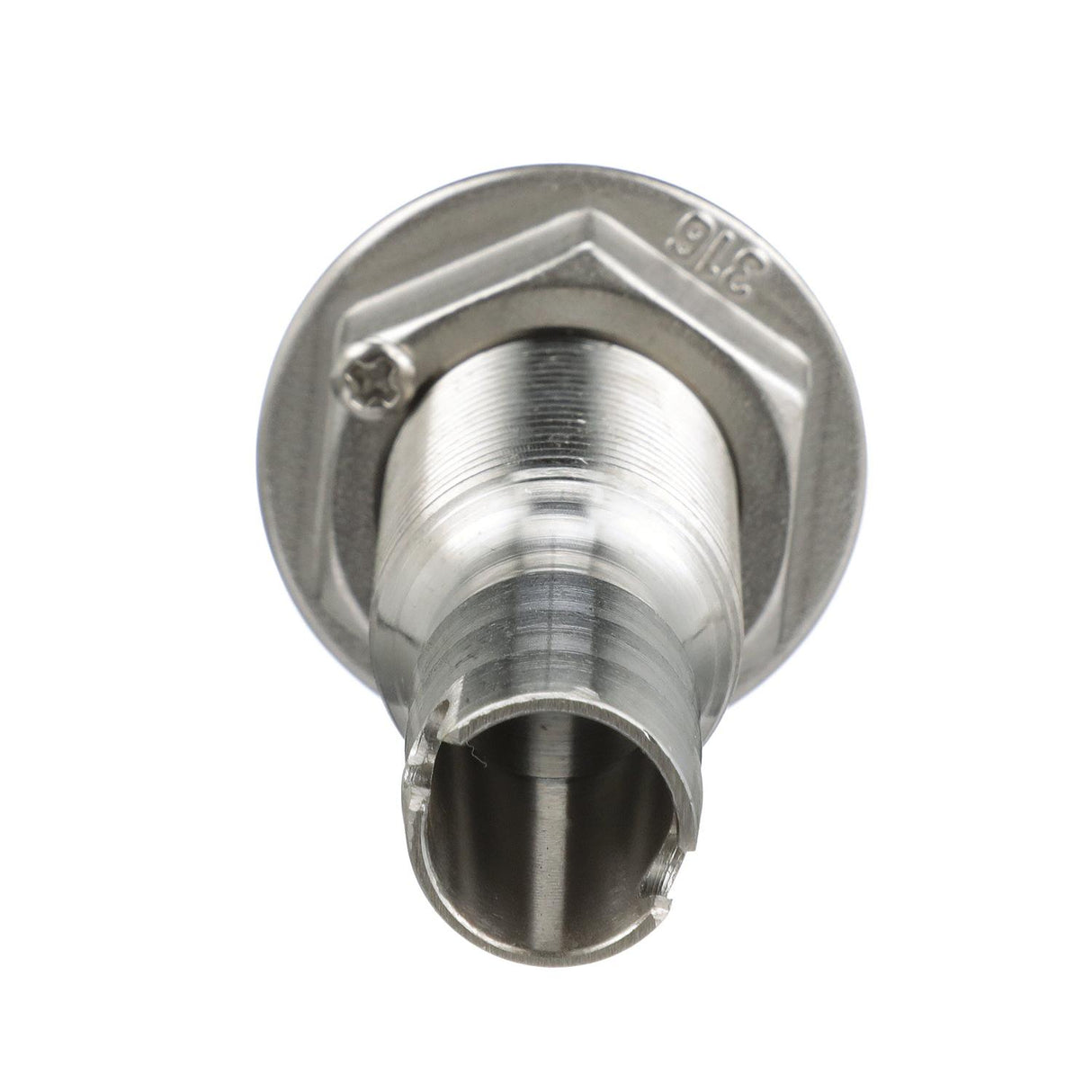 Seachoice Mega-Flow Dripless Thru Hull Fitting, 316 Stainless Steel, Fits 5/8 in. Hose, 1-1/2 in. Max. Hull - 50-18591 - official Seachoice product image 8