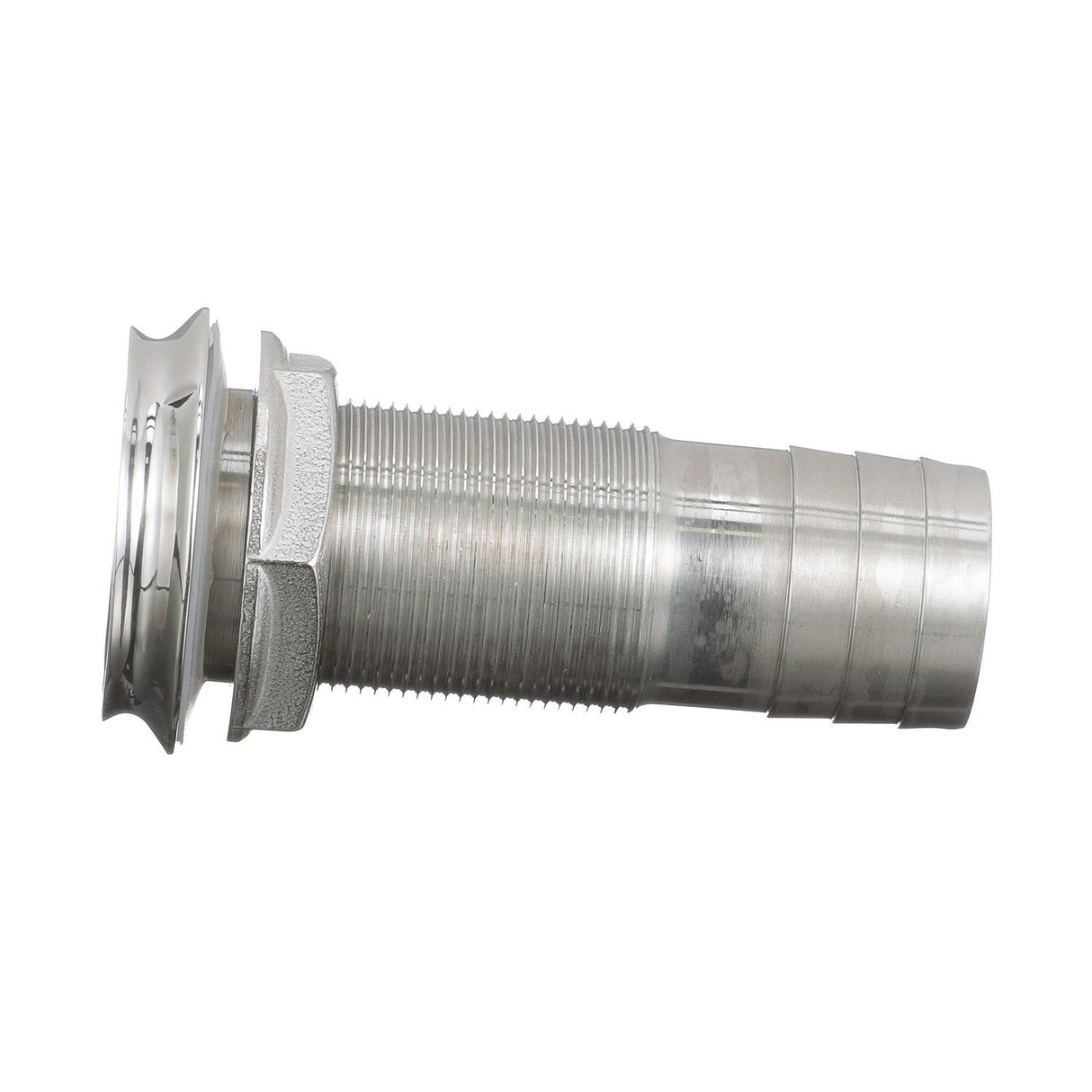 Seachoice Mega-Flow Dripless Thru Hull Fitting, 316 Stainless Steel, Fits 1-1/8 in. Hose, 1-1/2 in. Max. Hull - 50-18621 - official Seachoice product image 8