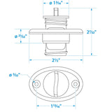 Seachoice Stainless Steel Marine Boat Garboard Drain & Plug, Polished Finish - 50-18661 - official Seachoice product image 6