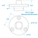 Seachoice Garboard Drain Plug, Stainless Steel, Fits 1/2 In. Pipe, Includes Flange and Plug - 18711 - official Seachoice product image 2