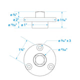 Seachoice Cast Bronze Marine Boat 2 In. Garboard Drain w/ Brass Plug - 18751 - official Seachoice product image 5