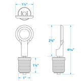 Seachoice Brass Drain Plug, 1 Snap - 50-18821 - official Seachoice product image 4