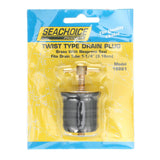 Seachoice Twist-Turn 1.25 In. Marine Boat Brass Drain Plug w/ Neoprene Seal - 50-18861 - official Seachoice product image 2