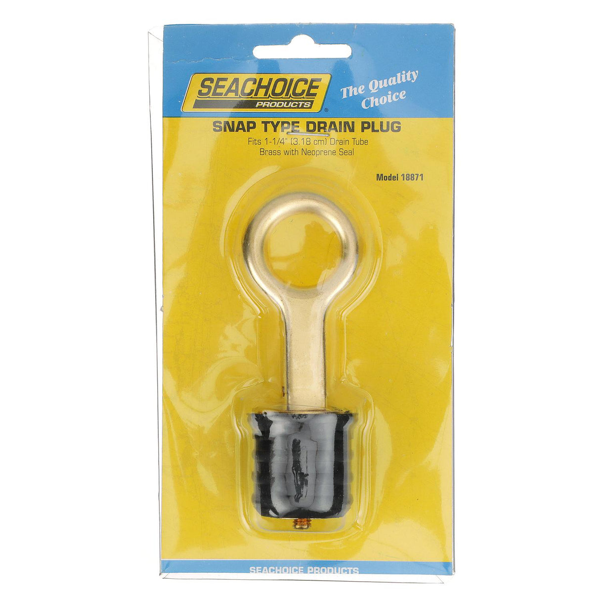Seachoice Snap-Lock Drain Plug, Brass - 50-18871 - official Seachoice product image 4