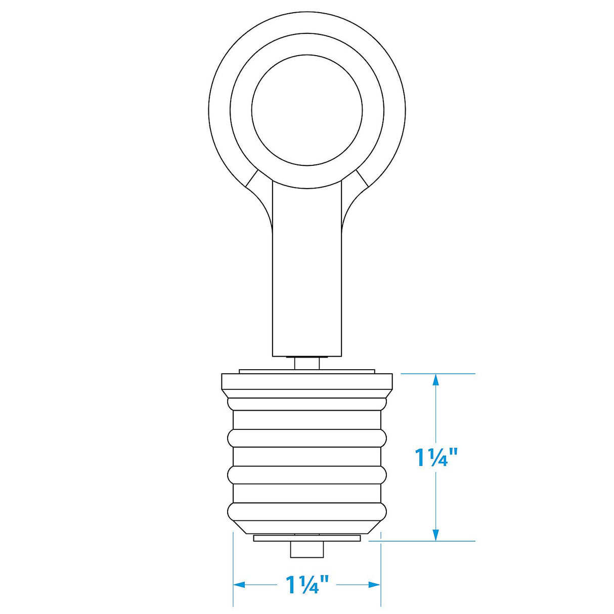 Seachoice Snap-Lock Drain Plug, Brass - 50-18871 - official Seachoice product image 6