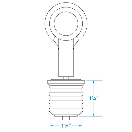 Seachoice Snap-Lock Drain Plug, Brass - 50-18871 - official Seachoice product image 6