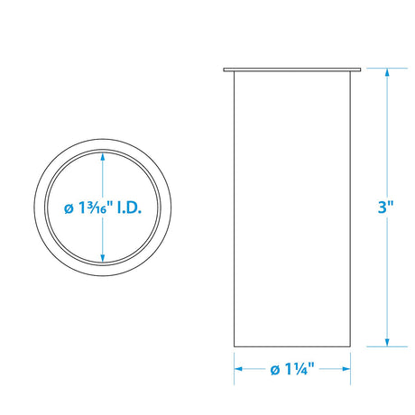 Seachoice 19091 3 in. Brass Drain Tube, 1.25 in. Diameter - SC50-19091 - official Seachoice product image 4
