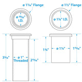 Seachoice 19131 Adjustable Splashwell Drain Tube, Fits 1-1/4 in. Opening, White Plastic - 19131 - official Seachoice product image 6