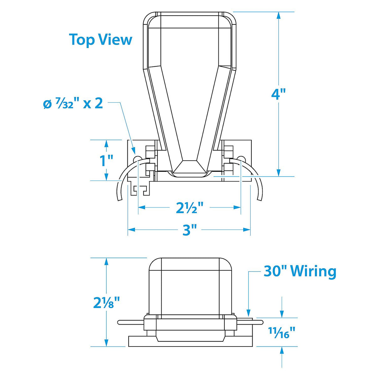 Seachoice Universal Series Automatic Marine Bilge Pump Float Switch For 6-32V - 7H-AES1213-11 - official Seachoice product image 4