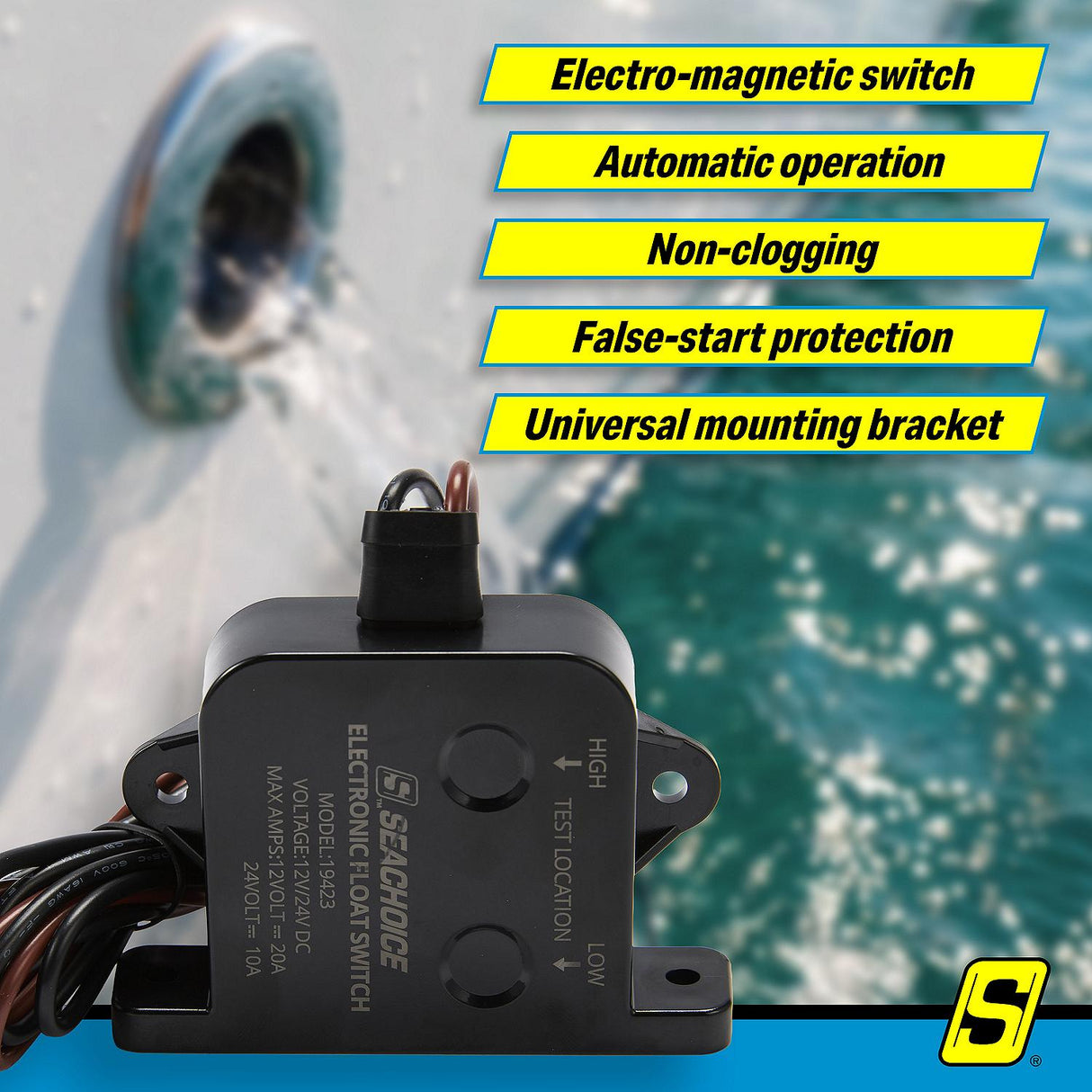 Seachoice 19423 Automatic Bilge Pump Switch, 20A - SFBS-20-06 - image 6