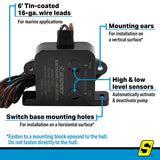 Seachoice 19423 Automatic Bilge Pump Switch, 20A - SFBS-20-06 - image 5