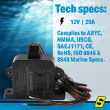 Seachoice 19423 Automatic Bilge Pump Switch, 20A - SFBS-20-06 - image 2