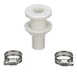 Seachoice Bilge Pump Installation Kit for 1-1/8 in. Outlets, w/ 6 Ft. Hose, 2 Hose Clamps, and Thru-Hull Fitting - 19451 - image 1