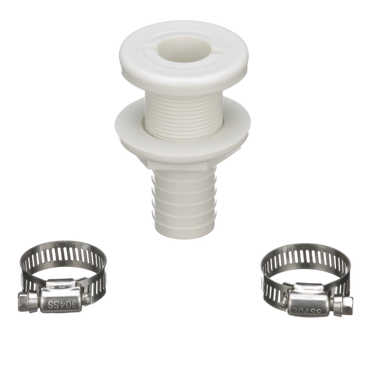 Seachoice Bilge Pump Installation Kit for 1-1/8 in. Outlets, w/ 6 Ft. Hose, 2 Hose Clamps, and Thru-Hull Fitting - 19451 - image 1