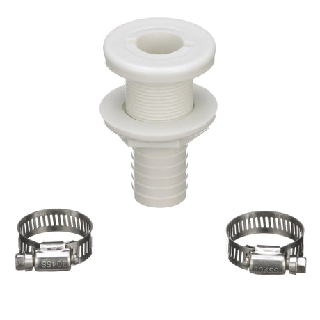 Seachoice Bilge Pump Installation Kit for 1-1/8 in. Outlets, w/ 6 Ft. Hose, 2 Hose Clamps, and Thru-Hull Fitting - 19451 - image 1