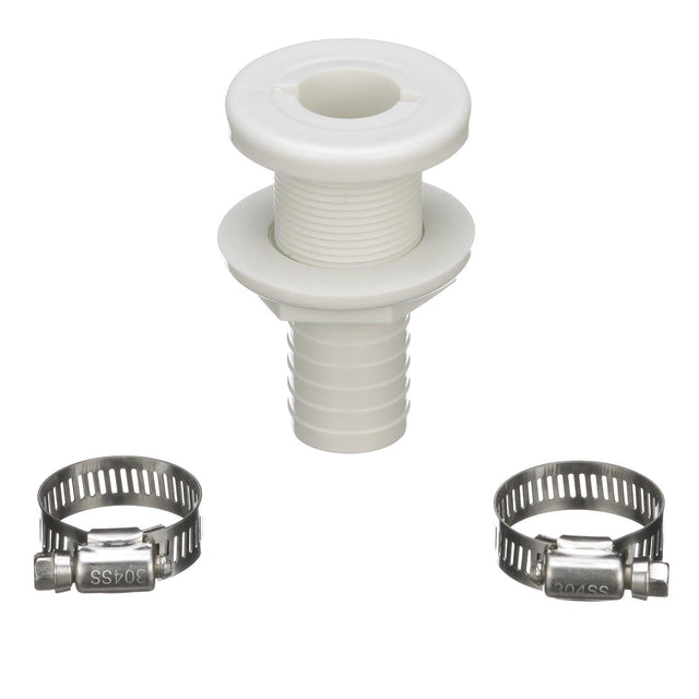 Seachoice Bilge Pump Installation Kit for 1-1/8 in. Outlets, w/ 6 Ft. Hose, 2 Hose Clamps, and Thru-Hull Fitting - 19451 - image 1