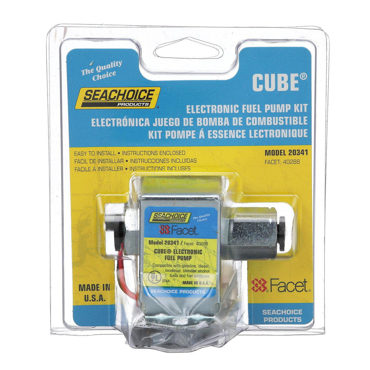 Seachoice Cube Electronic Fuel Pump, 3-4.5 PSI, 12 Volt Systems - 20341 - official Seachoice product image 4