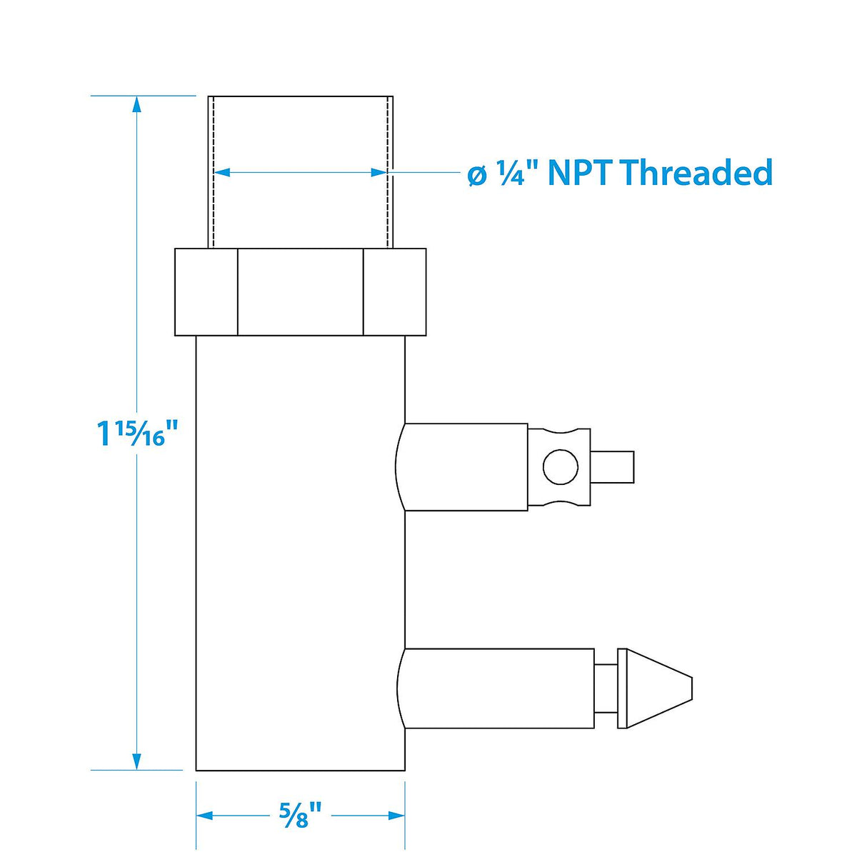 Seachoice Fuel Connector Tank for Evinrude/Johnson, Male, 1/4 in. NPT - 7411 - official Seachoice product image 4