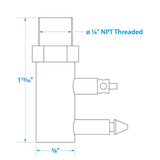 Seachoice Fuel Connector Tank for Evinrude/Johnson, Male, 1/4 in. NPT - 7411 - official Seachoice product image 4