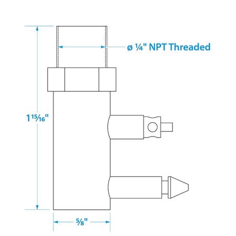 Seachoice Fuel Connector Tank for Evinrude/Johnson, Male, 1/4 in. NPT - 7411 - official Seachoice product image 4