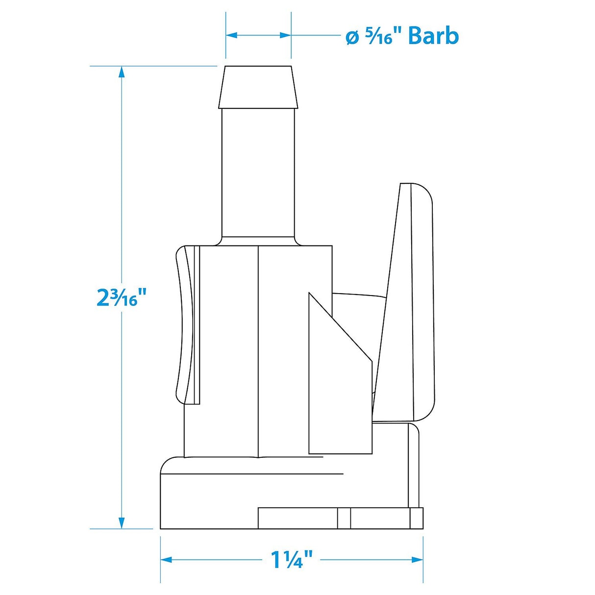 Seachoice Deluxe Fuel Connector Hose Fitting for Evinrude/Johnson, Female, 5/16 In. Barb - 7412-5 - official Seachoice product image 6