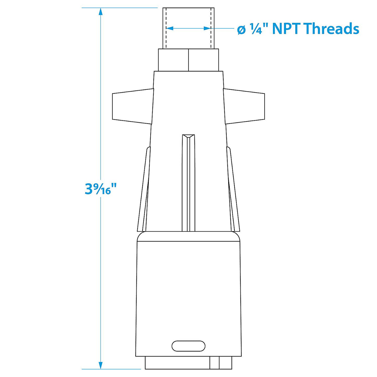 Seachoice Deluxe Fuel Connector for Mercury, Female, 1/4 in. NPT - 7405-P - official Seachoice product image 5