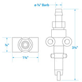 Seachoice Deluxe Fuel Connector for Mercury, Male, 3/8 in. Barb - 7407P - official Seachoice product image 2