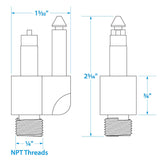 Seachoice Fuel Connector for Mercury (1998 and Newer), Male, 1/4 in. NPT - 1283 - official Seachoice product image 4