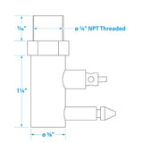 Seachoice Fuel Connector Tank Fitting for Yamaha/ Mercury, Male, 1/4 In. NPT - 1280 - official Seachoice product image 5
