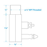Seachoice Deluxe Fuel Connector Tank Fitting for Yamaha/ Mercury, Male, 1/4 In. NPT - 1281 - official Seachoice product image 6