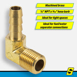 Seachoice 20711 90 Degree Brass Fuel Elbow - 50-20711 - official Seachoice product image 4