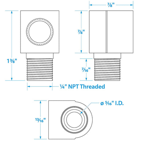Seachoice Fuel Tank Elbow 1/4 In. NPT Male X 1/4 In. NPT Female, Brass - 7522 - official Seachoice product image 6