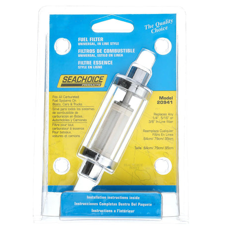 Seachoice in-Line Fuel Filter, Clear Body, Universal Fit - 20941 - official Seachoice product image 6