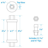 Seachoice in-Line Fuel Filter, Clear Body, Universal Fit - 20941 - official Seachoice product image 2