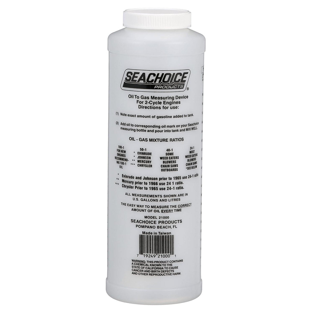 Seachoice 2-Cycle Engine, Oil to Gas Measuring Container, 32 Oz., Wide Mouth Bottle - 21000 - official Seachoice product image 3