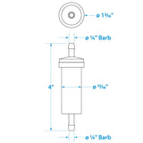 Seachoice in-Line Fuel Filter, 1/4 in., Plastic, Outboard, 20 Micron - 21101 - official Seachoice product image 4