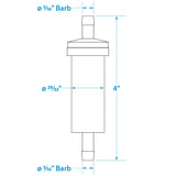 Seachoice in-Line Fuel Filter, 5/16 in., Plastic, Outboard, 20 Micron - 21111 - official Seachoice product image 2